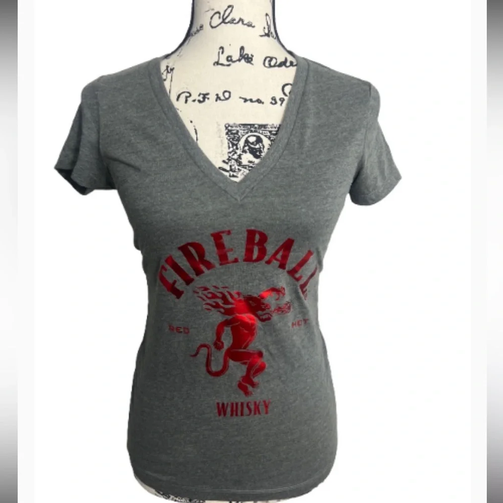Fireball Red‎ Galvanized Metal Canister Bucket & 3 shot Fireball and T Shirt